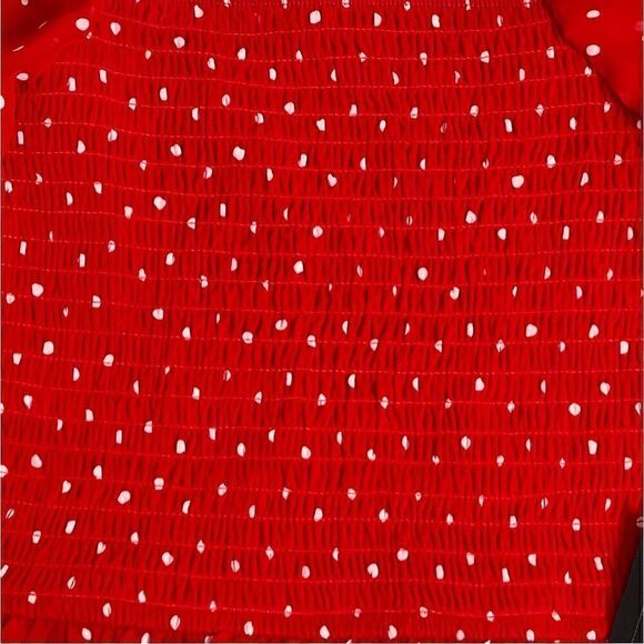 Girls' Long Sleeve Smocked Chiffon Top - Art Class™ Red Dot Size L New - Picture 4 of 6